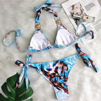 Luxury Purple Halter Crystal Diamond Bikini Female Swimsuit Women Swimwear Rhinestone Bikini Set Bathing Suit Women's Swimwear Rhinestone Halter Low Waist Tie Side Bikini Set 2 Pieces Crystal Diamond Swimsuit Stevvex