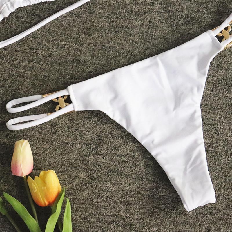 Luxury Purple Halter Crystal Diamond Bikini Female Swimsuit Women Swimwear Rhinestone Bikini Set Bathing Suit Women's Swimwear Rhinestone Halter Low Waist Tie Side Bikini Set 2 Pieces Crystal Diamond Swimsuit Stevvex