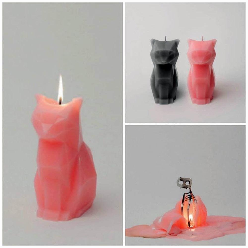 Black Cat Candle Cat Skeleton Candle Unveil Skeleton When Burning Cool And Unique Gifts For Animal Lovers Cat Gifts Cat Lovers Gift Pet Candle Handmade Candle Craft Candle With skeleton Christmas New Year Decoration Gift Stevvex