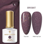 2021 New Womens Colorful Nail Gel Polish Modern Glitter Pink Purple UV Diamond Stylish Design Nail Colors Gel