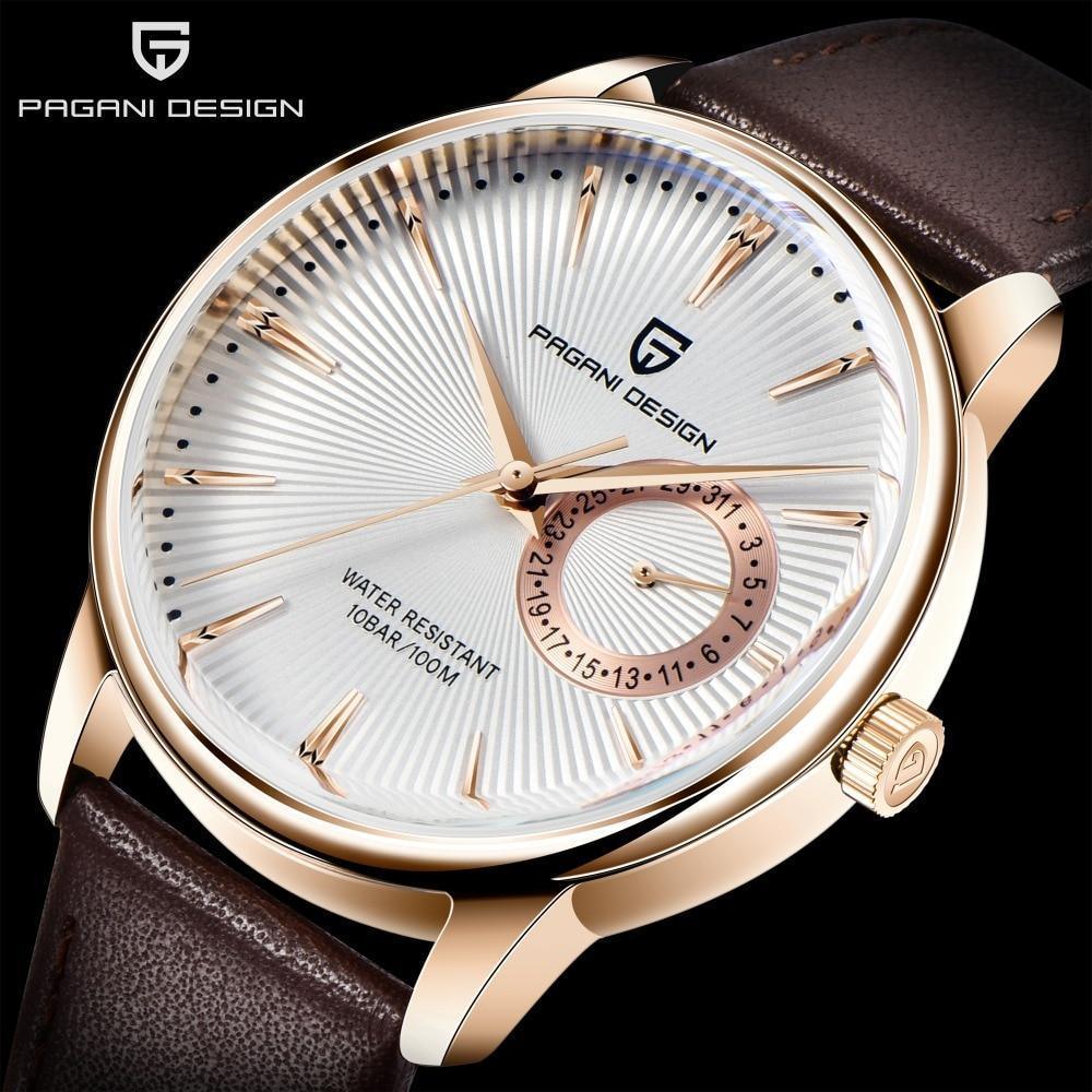 New Simple Luxury Mens Quartz Watch Casual Leather Strap Design Waterproof Comfortable Wrist Watch For Men Stevvex