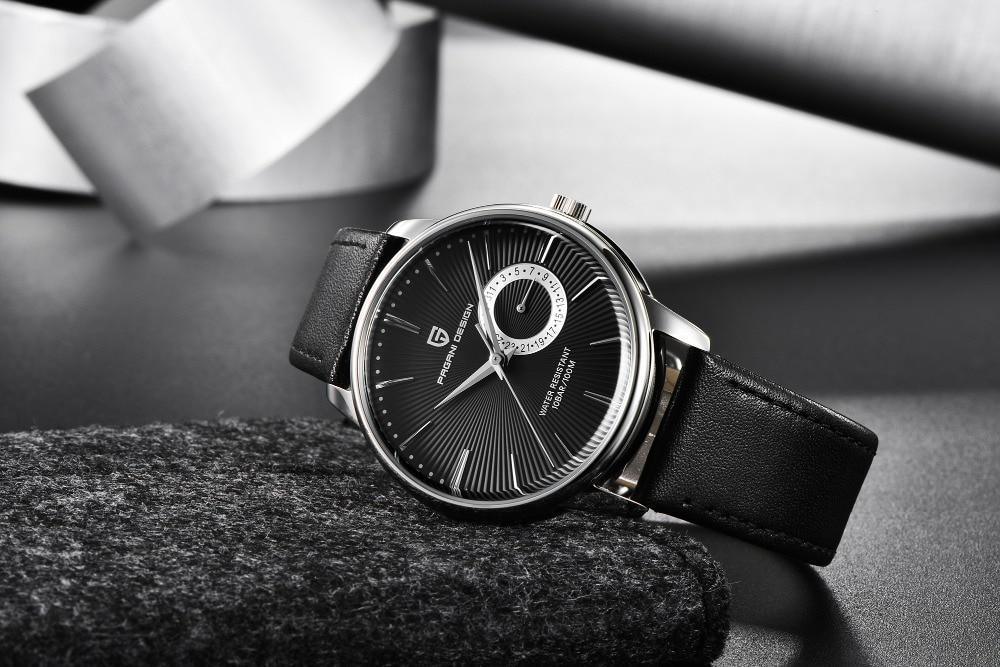 New Simple Luxury Mens Quartz Watch Casual Leather Strap Design Waterproof Comfortable Wrist Watch For Men Stevvex