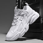 Fashion Mens Sneakers White Trend Casual Comfortable Black Mens Chunky Sneaker Design Summer White Outdoor Running Tennis Sneakers Sport Fashion Comfortable Casual Mens Sneakers Stevvex