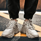 Fashion Mens Sneakers White Trend Casual Comfortable Black Mens Chunky Sneaker Design Summer White Outdoor Running Tennis Sneakers Sport Fashion Comfortable Casual Mens Sneakers Stevvex