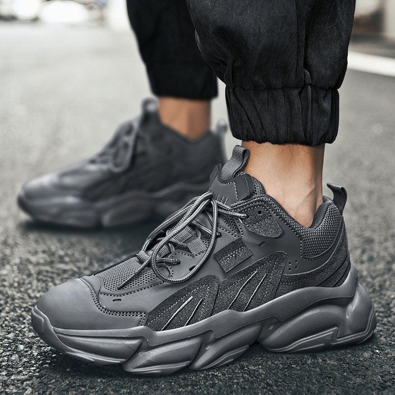 Fashion Mens Sneakers White Trend Casual Comfortable Black Mens Chunky Sneaker Design Summer White Outdoor Running Tennis Sneakers Sport Fashion Comfortable Casual Mens Sneakers Stevvex