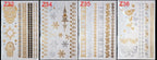Body Tattoo Art Painting Stickers Glitter Gold Silver Temporary Waterproof Nontoxic Long Lasting Tattoos Stevvex