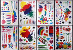 Body Tattoo Art Painting Stickers Glitter Gold Silver Temporary Waterproof Nontoxic Long Lasting Tattoos Stevvex