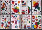 Body Tattoo Art Painting Stickers Glitter Gold Silver Temporary Waterproof Nontoxic Long Lasting Tattoos Stevvex