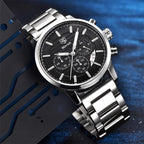 Sport Business Chronograph Steel Men Watches Top Luxury Quartz Male Analog Fashion Watchwrist Stevvex