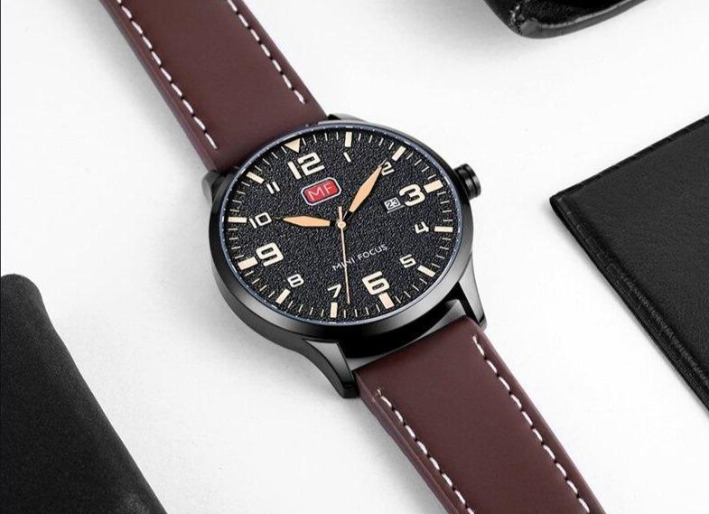 Black Classic Simple Men's Fashion Quartz Watches Modern Round Design Waterproof Wrist Watch For Men Stevvex