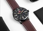 Black Classic Simple Men's Fashion Quartz Watches Modern Round Design Waterproof Wrist Watch For Men Stevvex