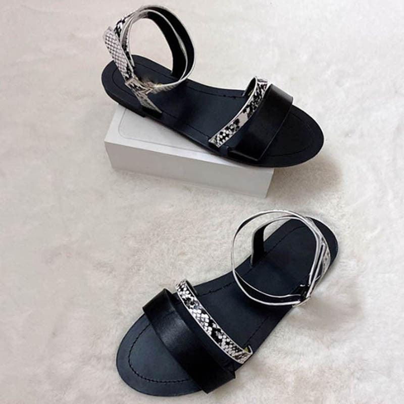Women Sandals Summer Hollow Out Shoes Open Toe Beach Flats Ladies Footwear Strappy Flat Sandals Adjustable Casual Sandal With Open Toe Slingback Elegant Sandals Stevvex