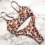 Leopard Bikini Women Swimwear Female Swimsuit Two-piece Bikini Set Comfortable Bathing Suit Swim Lady High Waist Bikini Set For Women Athletic Two Piece Soft Swimsuit Sporty Scoop Neck Bathing Suit Stevvex