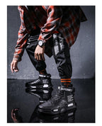 High Top Red Bottom Trend Sneakers For Men Hip Hop Casual Men's Sport High Quality Sneakers Breathable Lightweight Red Basketball Luxury Fashion Running Sneakers Stevvex