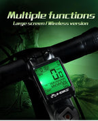 Waterproof Bicycle Computer Wireless And Wired MTB Bike Cycling Odometer Stopwatch Speedometer LED Digital Bicycles Computer Odometer Speedometer Max Distance Time For Trainer Stevvex