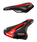 Leather Bike Saddle Road Bike Front Seat Cycling Saddles For Mens Breathable Hollow Cushion Bicycle Saddle Comfort Bike Saddle Ergonomic Waterproof Bicycle Seat For Road Bike Mountain Bike Seats Stevvex