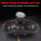 Leather Bike Saddle Road Bike Front Seat Cycling Saddles For Mens Breathable Hollow Cushion Bicycle Saddle Comfort Bike Saddle Ergonomic Waterproof Bicycle Seat For Road Bike Mountain Bike Seats Stevvex