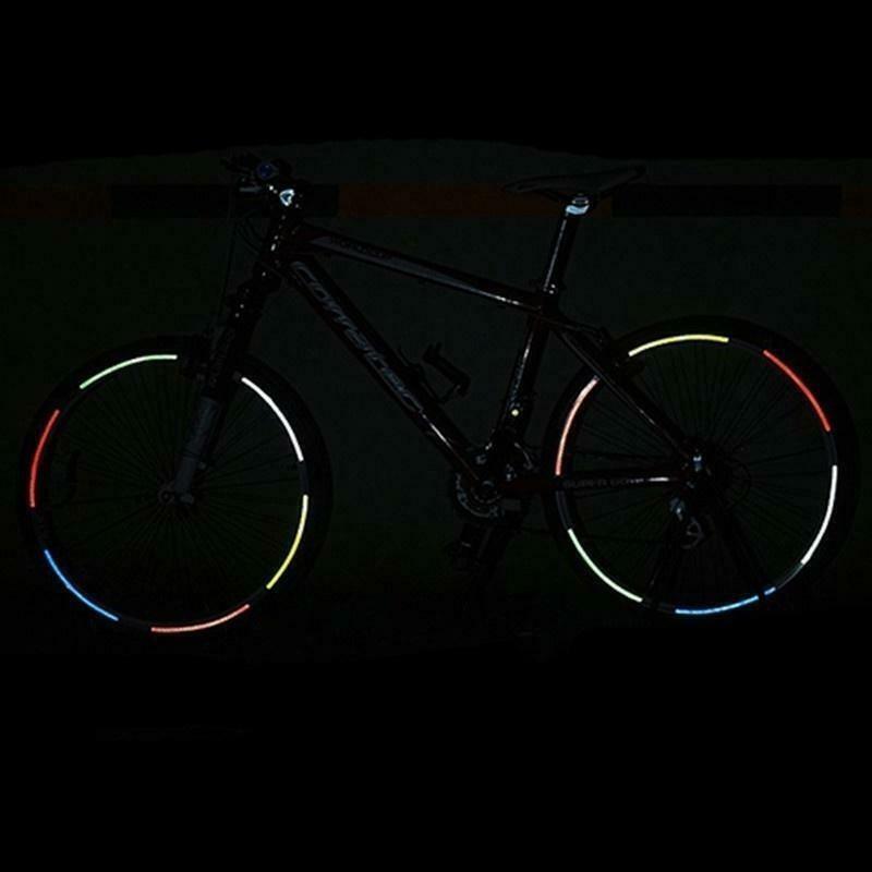 Bike Reflective Stickers Cycling Fluorescent Reflective Tape Bicycle Adhesive Safety Decor Sticker Safety Reflective Warning Stickers Waterproof Outdoor Bicycle Rim Reflector Tape Thin Reflective Sticker Rolls For Bikes Bicycles Stevvex
