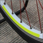 Bike Reflective Stickers Cycling Fluorescent Reflective Tape Bicycle Adhesive Safety Decor Sticker Safety Reflective Warning Stickers Waterproof Outdoor Bicycle Rim Reflector Tape Thin Reflective Sticker Rolls For Bikes Bicycles Stevvex