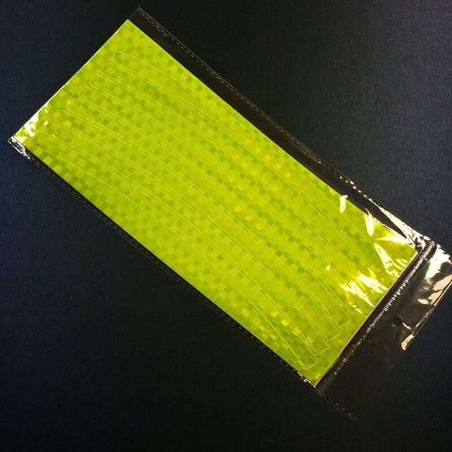 Bike Reflective Stickers Cycling Fluorescent Reflective Tape Bicycle Adhesive Safety Decor Sticker Safety Reflective Warning Stickers Waterproof Outdoor Bicycle Rim Reflector Tape Thin Reflective Sticker Rolls For Bikes Bicycles Stevvex