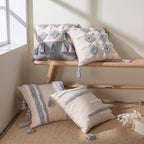 Cushion Cover Cotton Linen Pillowcase Tufted Beige Decorative Fashionable Cotton Hand-Woven Throw Pillow Covers Tufted  Pillow Covers  Bedroom Throw Pillow Cushion For Bed Home Stevvex