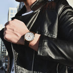 New Simple Luxury Mens Quartz Watch Casual Leather Strap Design Waterproof Comfortable Wrist Watch For Men Stevvex