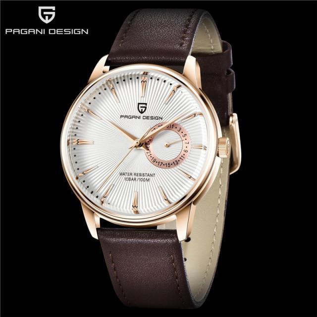 New Simple Luxury Mens Quartz Watch Casual Leather Strap Design Waterproof Comfortable Wrist Watch For Men Stevvex