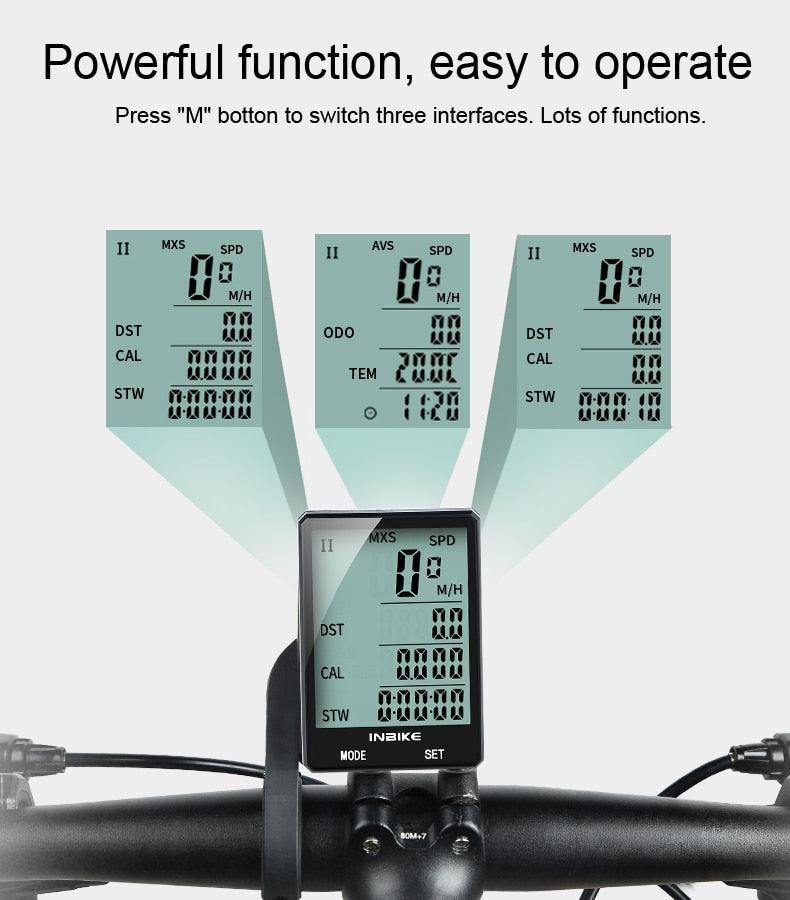 Waterproof Bicycle Computer Wireless And Wired MTB Bike Cycling Odometer Stopwatch Speedometer LED Digital Bicycles Computer Odometer Speedometer Max Distance Time For Trainer Stevvex