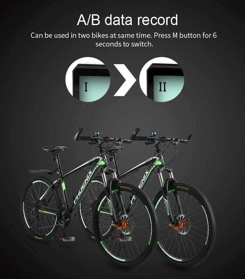 Waterproof Bicycle Computer Wireless And Wired MTB Bike Cycling Odometer Stopwatch Speedometer LED Digital Bicycles Computer Odometer Speedometer Max Distance Time For Trainer Stevvex