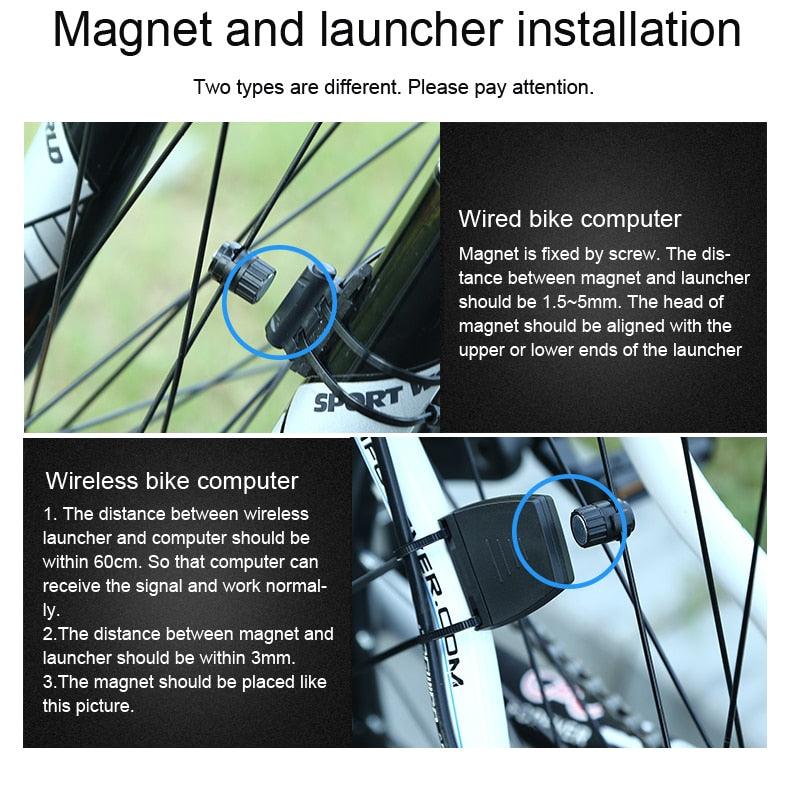 Waterproof Bicycle Computer Wireless And Wired MTB Bike Cycling Odometer Stopwatch Speedometer LED Digital Bicycles Computer Odometer Speedometer Max Distance Time For Trainer Stevvex