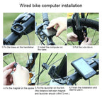 Waterproof Bicycle Computer Wireless And Wired MTB Bike Cycling Odometer Stopwatch Speedometer LED Digital Bicycles Computer Odometer Speedometer Max Distance Time For Trainer Stevvex