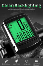 Waterproof Bicycle Computer Wireless And Wired MTB Bike Cycling Odometer Stopwatch Speedometer LED Digital Bicycles Computer Odometer Speedometer Max Distance Time For Trainer Stevvex