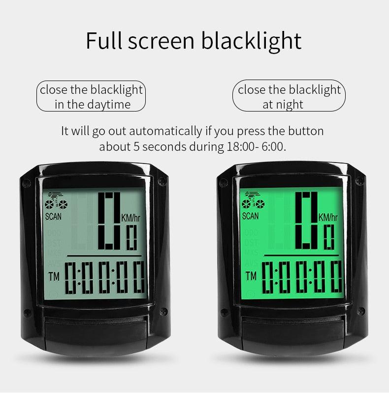 Waterproof Bicycle Computer Wireless And Wired MTB Bike Cycling Odometer Stopwatch Speedometer LED Digital Bicycles Computer Odometer Speedometer Max Distance Time For Trainer Stevvex