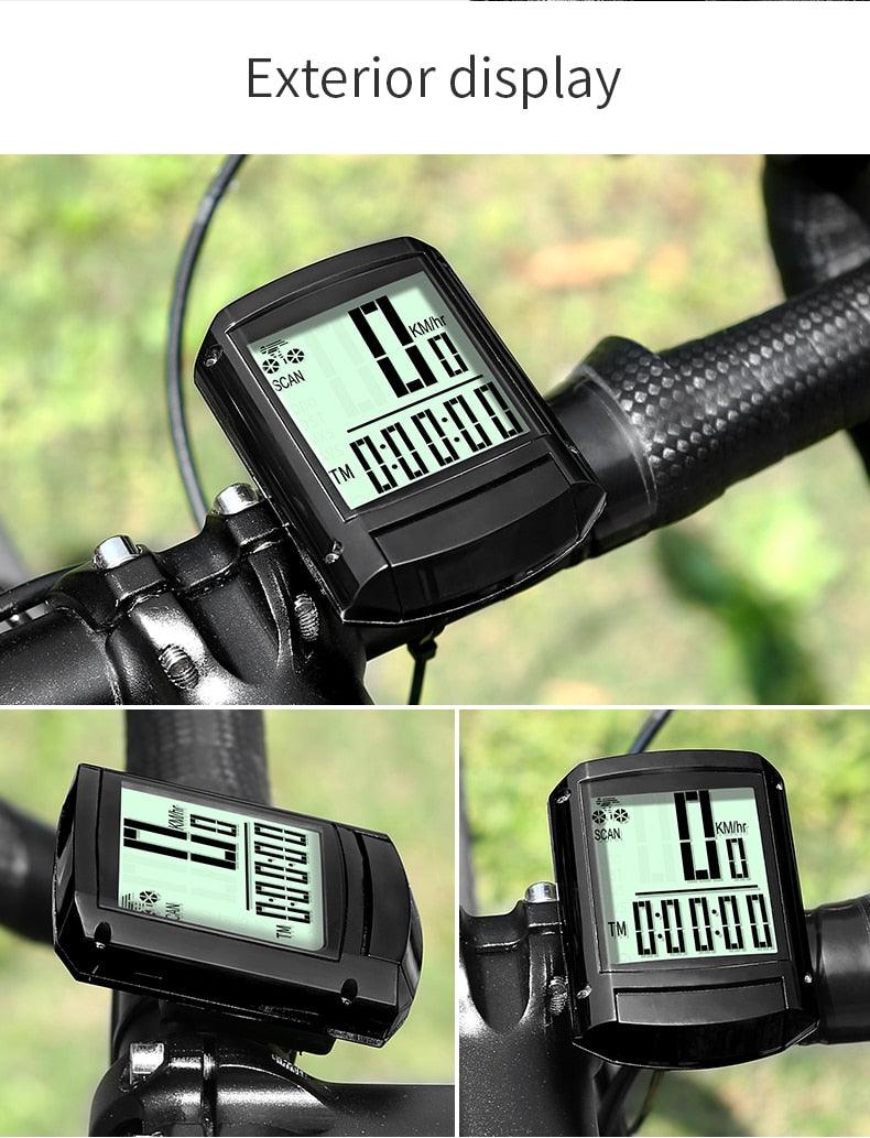 Waterproof Bicycle Computer Wireless And Wired MTB Bike Cycling Odometer Stopwatch Speedometer LED Digital Bicycles Computer Odometer Speedometer Max Distance Time For Trainer Stevvex