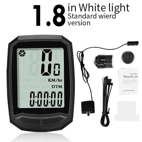 Waterproof Bicycle Computer Wireless And Wired MTB Bike Cycling Odometer Stopwatch Speedometer LED Digital Bicycles Computer Odometer Speedometer Max Distance Time For Trainer Stevvex