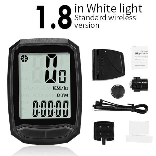 Waterproof Bicycle Computer Wireless And Wired MTB Bike Cycling Odometer Stopwatch Speedometer LED Digital Bicycles Computer Odometer Speedometer Max Distance Time For Trainer Stevvex