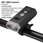 Bike Light Rainproof USB Rechargeable LED 2000mAh MTB Front Lamp Headlight Aluminum Ultralight Flashlight Super Bright Bicycle Front Headlight 5 Light Modes And Large Capacity Battery Stevvex