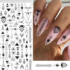 Gold 3D Nail Sticker Curve Stripe Lines Nails Stickers Gradient Adhesive Striping Tape Nail Foil Nail Art Stickers Decals Silver Strip Line Nail Decal Self-Adhesive 3D Wave Decal Decoration Metallic Curve Design Decoration for Women Girls Stevvex
