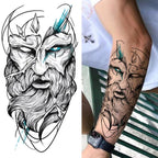 Realistic Full Arm Temporary Tattoos Sleeve Fake Tatoos Warrior Lion Tiger Flower Waterproof Tattoo Stickers For Womens Mens