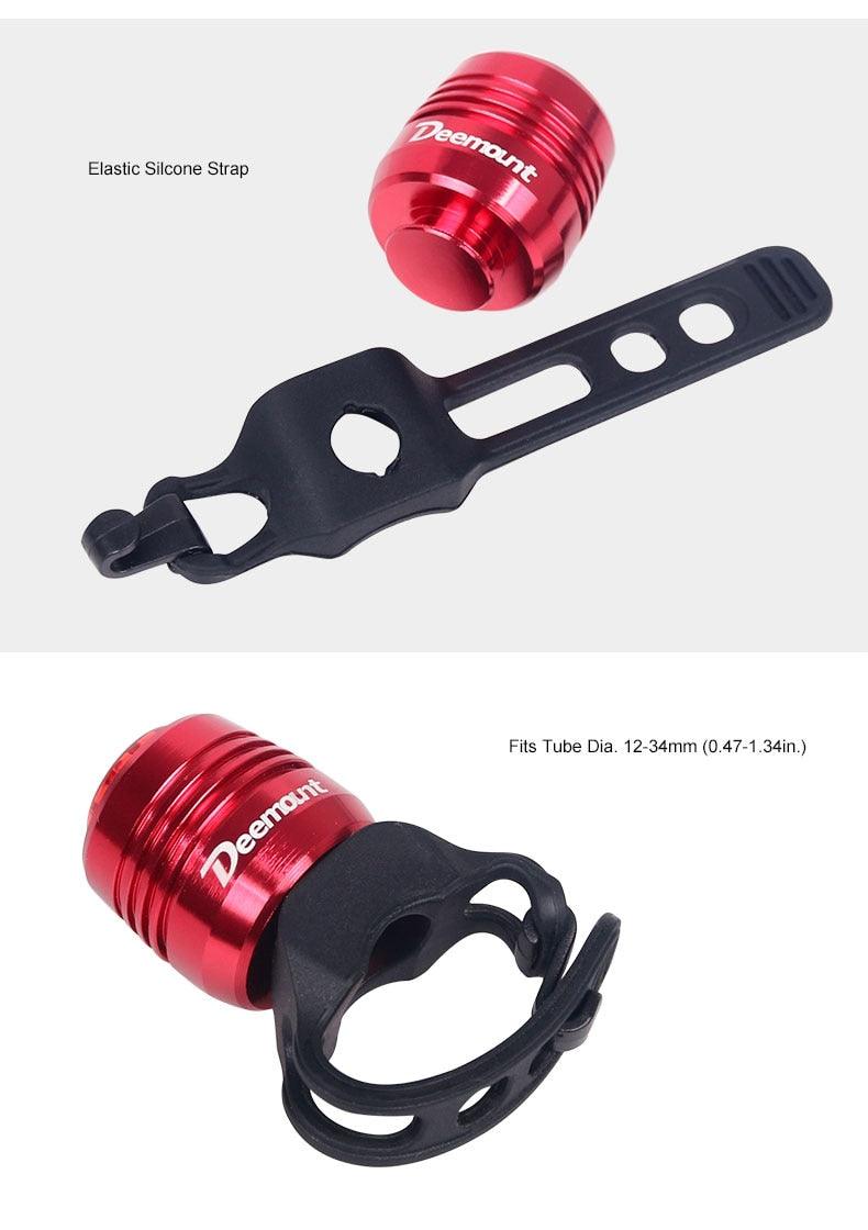 Bicycle Rear Light Bike Warning Lamp USB Charge Red White Light Color Safety Headlight Bike Tail Light Rechargeable Ultra Bright Bike Rear Light USB Rechargeable Bike LED Light Stevvex