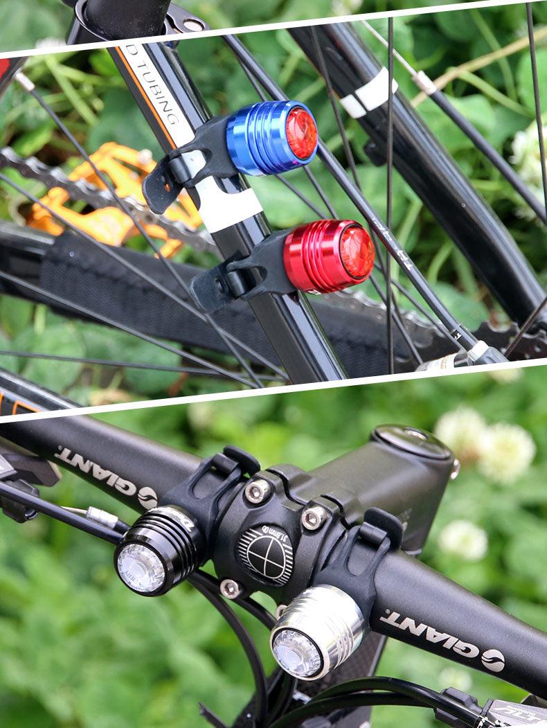 Bicycle Rear Light Bike Warning Lamp USB Charge Red White Light Color Safety Headlight Bike Tail Light Rechargeable Ultra Bright Bike Rear Light USB Rechargeable Bike LED Light Stevvex