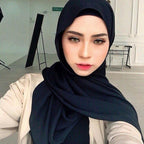 New Long Solid Colorful Soft Chiffon Hijab Elegant Scarf Wrap Lightweight Islamic Head Wear Escharpe Shawls Headband Stole Muslim Hijabs Wrap Headscarf Scarves Colors For Women Stevvex