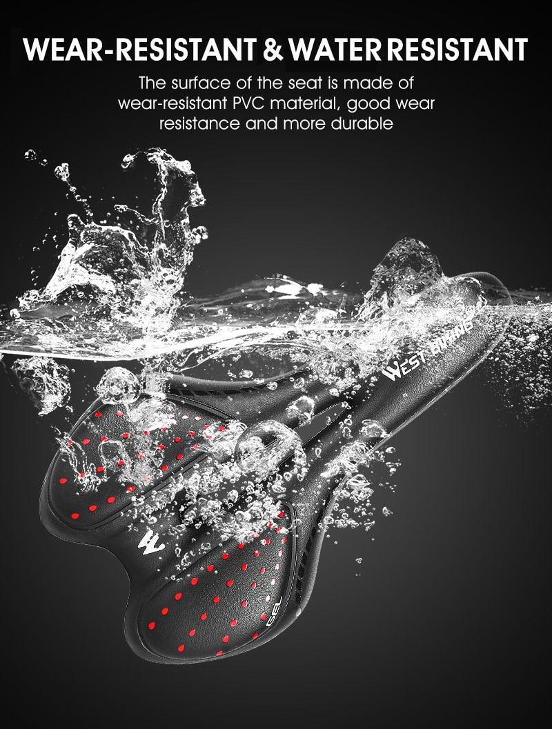 Bike Saddle Mountain Road Bike Seat PU Leather Gel Filled Cycling Cushion Comfortable Shockproof Bicycle Saddle Seat Cushion For Men Comfort Bike Saddle Anti-Slip Bicycle Saddle Waterproof Bicycle Seat For Mountain Bike Seat Stevvex