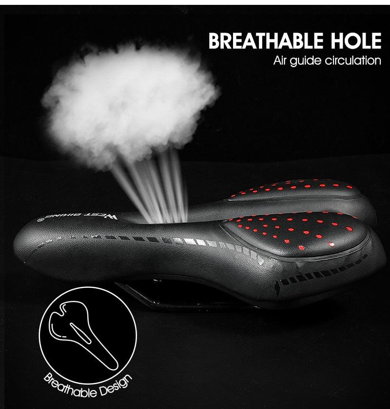 Bike Saddle Mountain Road Bike Seat PU Leather Gel Filled Cycling Cushion Comfortable Shockproof Bicycle Saddle Seat Cushion For Men Comfort Bike Saddle Anti-Slip Bicycle Saddle Waterproof Bicycle Seat For Mountain Bike Seat Stevvex