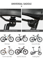 Bike Saddle Mountain Road Bike Seat PU Leather Gel Filled Cycling Cushion Comfortable Shockproof Bicycle Saddle Seat Cushion For Men Comfort Bike Saddle Anti-Slip Bicycle Saddle Waterproof Bicycle Seat For Mountain Bike Seat Stevvex
