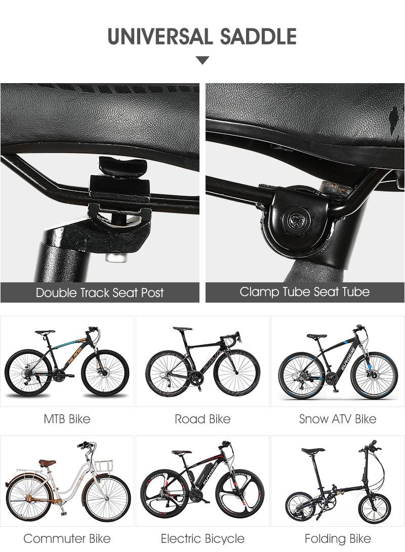 Bike Saddle Mountain Road Bike Seat PU Leather Gel Filled Cycling Cushion Comfortable Shockproof Bicycle Saddle Seat Cushion For Men Comfort Bike Saddle Anti-Slip Bicycle Saddle Waterproof Bicycle Seat For Mountain Bike Seat Stevvex