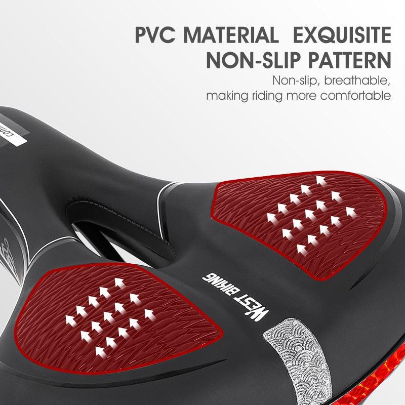 Bike Saddle Mountain Road Bike Seat PU Leather Gel Filled Cycling Cushion Comfortable Shockproof Bicycle Saddle Seat Cushion For Men Comfort Bike Saddle Anti-Slip Bicycle Saddle Waterproof Bicycle Seat For Mountain Bike Seat Stevvex