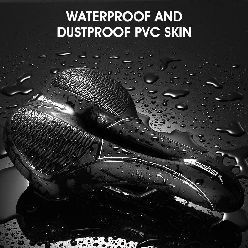 Bike Saddle Mountain Road Bike Seat PU Leather Gel Filled Cycling Cushion Comfortable Shockproof Bicycle Saddle Seat Cushion For Men Comfort Bike Saddle Anti-Slip Bicycle Saddle Waterproof Bicycle Seat For Mountain Bike Seat Stevvex