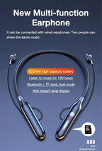 Playback Bluetooth Headphone Bass Wireless Headphones Sport Stereo Bluetooth Earphone Neckband Music Headset Updated Design with Industry Leading Sound & Improved Comfort, Long Wireless Range, Up to 24 Hours of Talk Time Stevvex