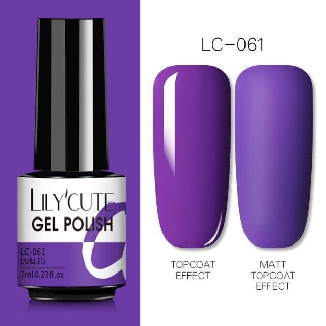 2022 New Fashion Purple Womens Nail Gel 7ml Permanent UV LED Base Matte Glossy Luxury Colorful Effect Nail Gel for Women and Girls Stevvex